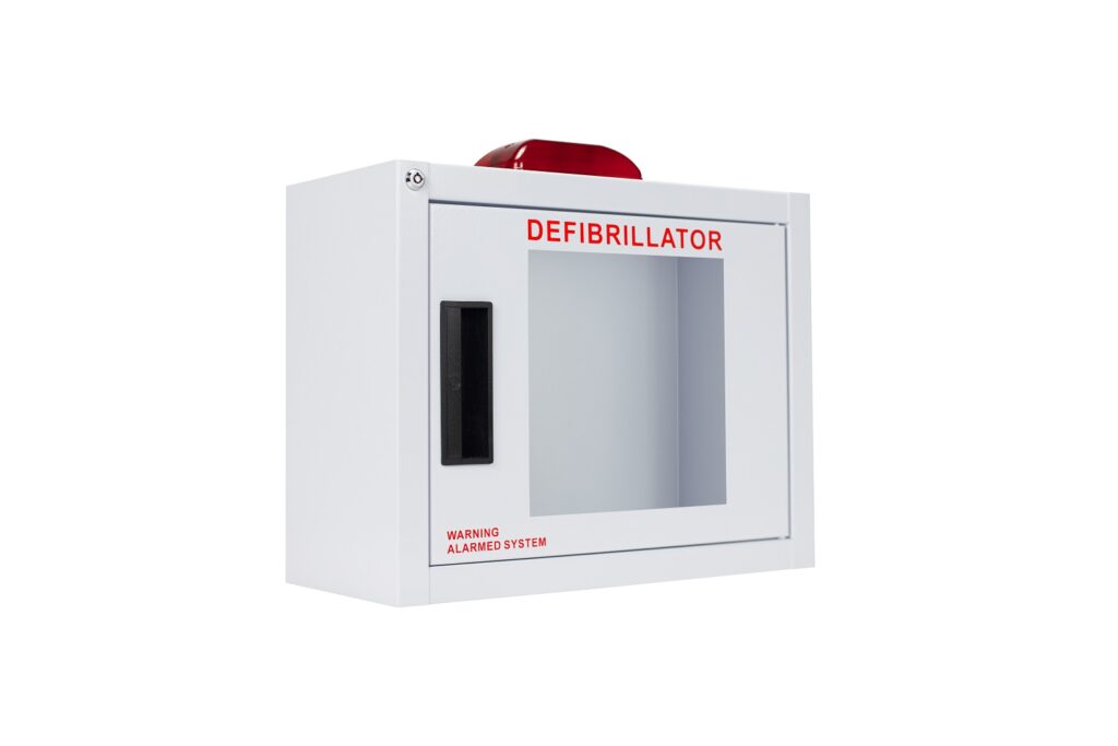 AED Wall Cabinet with Alarm and Strobe -Small (Square)